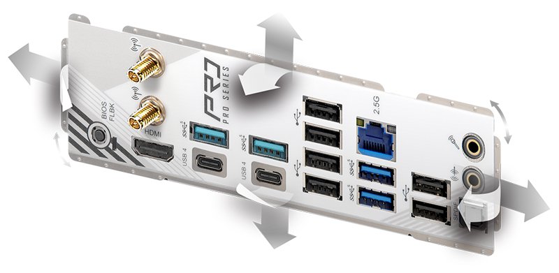 Flexibel integrierbare I/O-Blende